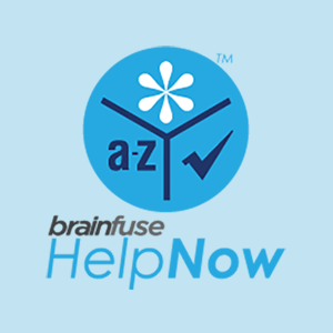Brainfuse HelpNow logo featuring a blue circle and text