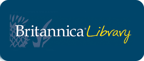 Britannica Library logo on a blue background