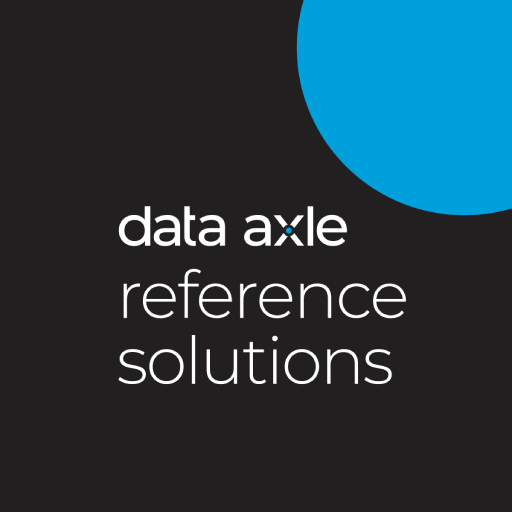 Data Axle logo with the text "reference solutions" below it