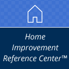 Home improvement reference center button with house icon