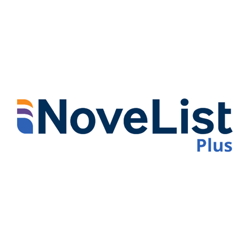 NoveList Plus logo featuring stylized text and colorful accents