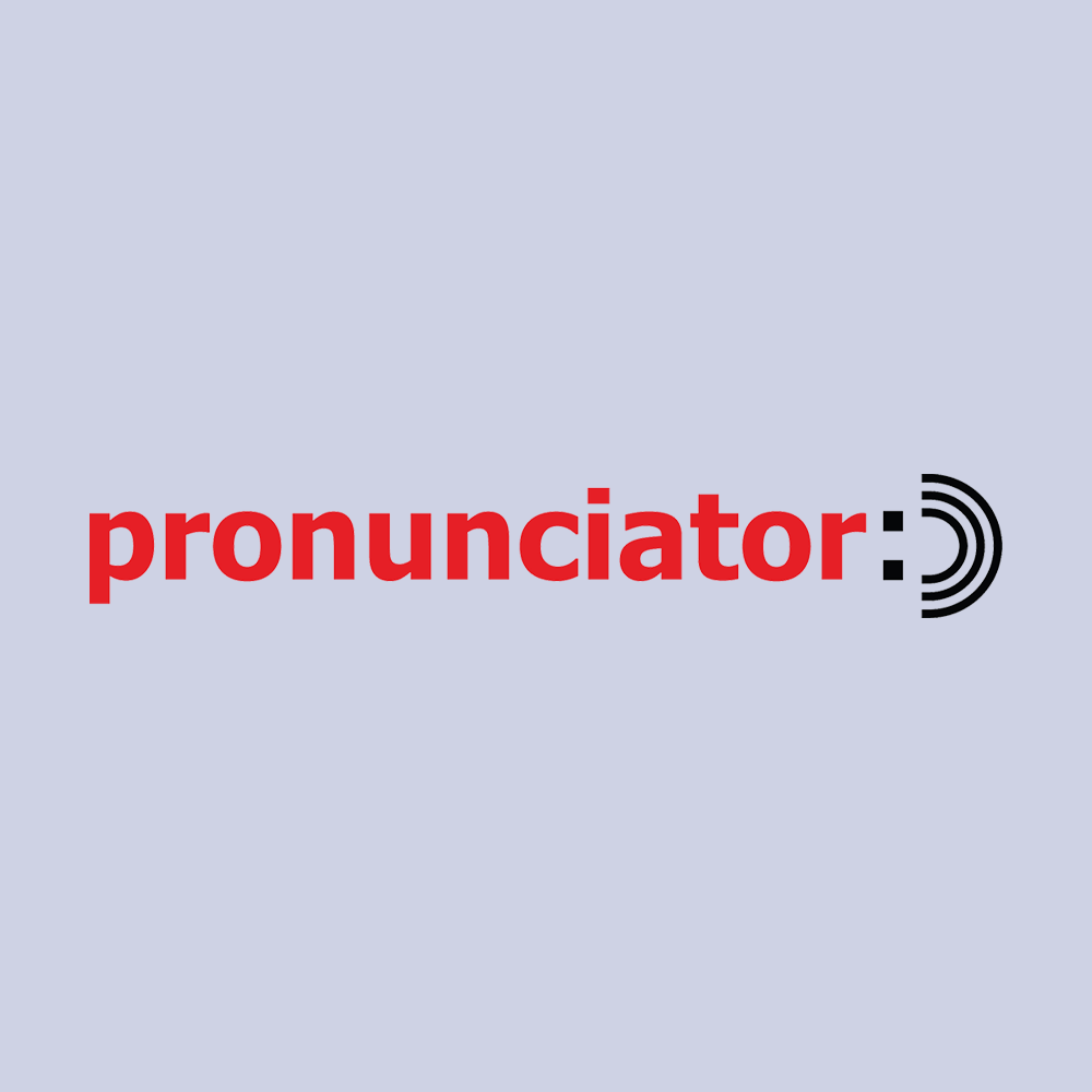 Pronunciator logo featuring bold red text on a light background