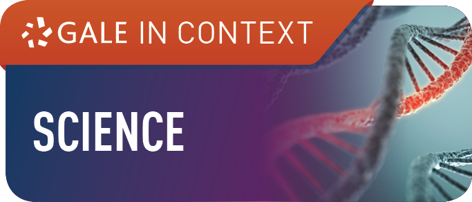 Gale in Context logo featuring a DNA strand and the word science