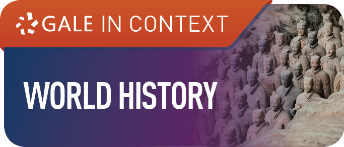 Gale in Context logo with the text "World History" and terracotta warriors