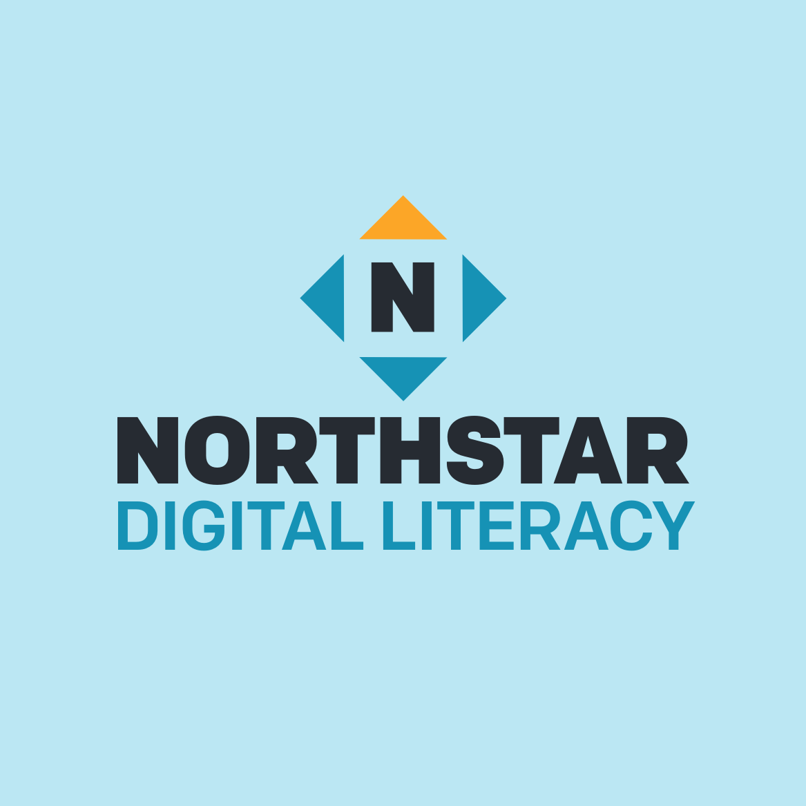 Northstar digital literacy logo with a blue background